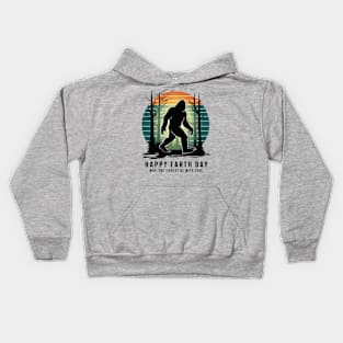 Earth day, may the forest be with you Kids Hoodie